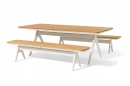   Simpo Teak & Alu "Atlanta" White 220x100cm 