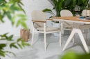   Simpo Teak & Alu "Atlanta" White 220x100cm 