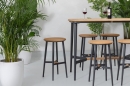  Bar Simpo Teak & Alu Set 5pcs "Bella" Dark Grey 