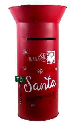 Χριστουγεννιάτικο μεταλλικό γραμματοκιβώτιο κόκκινο 78εκ από την εταιρία Epilegin. Χριστουγεννιάτικο μεταλλικό γραμματοκιβώτιο κόκκινο 78εκ από την εταιρία Epilegin.
