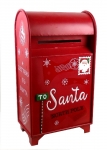  Χριστουγεννιάτικο μεταλλικό γραμματοκιβώτιο κόκκινο 60εκ 