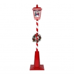 Χριστουγεννιάτικο φανάρι "Snowman" με Φώς-Κίνηση-Μουσική κόκκινο λευκό 40x40x180εκ  Χριστουγεννιάτικο φανάρι "Snowman" με Φώς-Κίνηση-Μουσική κόκκινο λευκό 40x40x180εκ