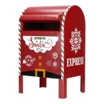  Χριστουγεννιάτικο μεταλλικό γραμματοκιβώτιο κόκκινο 21Χ19Χ34εκ 