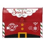  Χριστουγεννιάτικο μεταλλικό γραμματοκιβώτιο κόκκινο 15Χ8,5Χ11εκ 