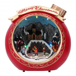 Χριστουγεννιάτικη διακοσμητική μπάλα με led φως , μουσική και κίνηση 26εκ από την εταιρία Epilegin. Χριστουγεννιάτικη διακοσμητική μπάλα με led φως , μουσική και κίνηση 26εκ από την εταιρία Epilegin.