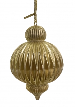 Χριστουγεννιάτικο κρεμαστό resin Μπάλα Κώνος Χρυσό 13,5εκ από την εταιρία Epilegin. Χριστουγεννιάτικο κρεμαστό resin Μπάλα Κώνος Χρυσό 13,5εκ από την εταιρία Epilegin.