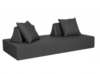   - Sunbed 5pcs Outdoor  "Devina" Charcoal 185x105x40cm 