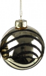  Χριστουγεννιάτικη γυάλινη μπάλα γυαλιστερή χρυσό/μαύρο 10εκ 