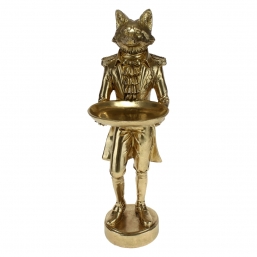  Polyresin r.Fox Deluxe Gold 14X18X44cm    Epilegin.