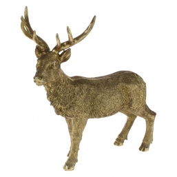  Polyresin Standing Deer Gold 36X15X40cm    Epilegin.