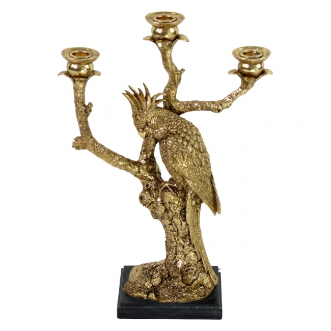   Polyresin "Parrot" Deluxe Gold 35X14X47cm    Epilegin. 