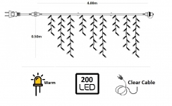    Led 200L   - Warm 4.00 x 0.50m 