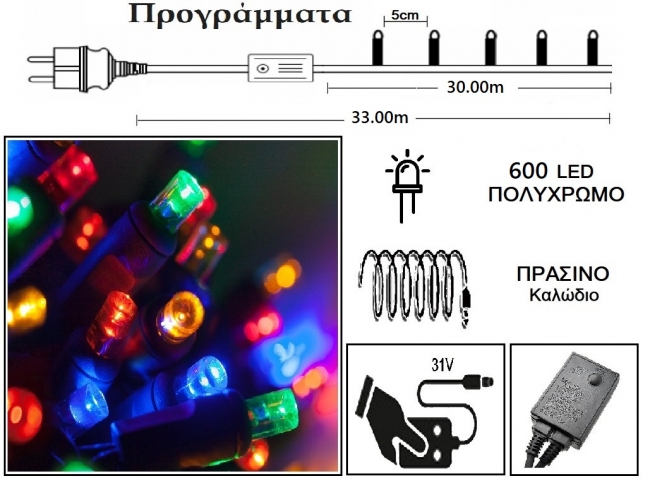  600 Led 31V  & / . x  -  30m    Epilegin. 