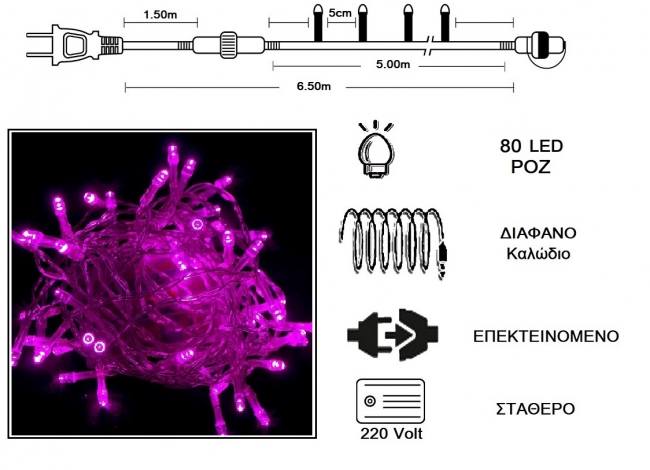  80led  /   -   5.00m    Epilegin. 