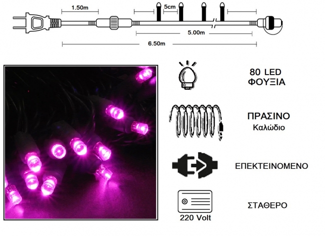  80  LED    -   5m    Epilegin. 