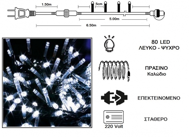  80  LED    -   5m    Epilegin. 