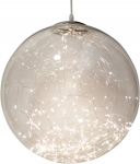  Χριστουγεννιάτικη ακρυλική μπάλα με copper & flash 40 cm Θερμό-Λευκό 