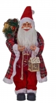  Χριστουγεννιάτικος διακοσμητικός Άγιος Βασίλης κόκκινο καρό 60εκ 