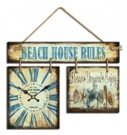  Διακοσμητική ξύλινη πινακίδα 37χ48εκ "Beach house rules" 