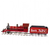  Χριστουγεννιάτικο μεταλλικο διακοσμητικό τραινο "Santa`s Helper" 96εκ 