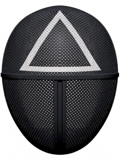 Αποκριάτικη μάσκα Squid Game Φρουρός Τρίγωνο από την εταιρία Epilegin. Αποκριάτικη μάσκα Squid Game Φρουρός Τρίγωνο από την εταιρία Epilegin.