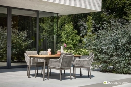  Applebee 7pcs  & Teak Bijou Taupe-Grey 1.80m    Epilegin.