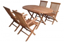  Set 5pcs  & 4  Teak Seminyak Oval 