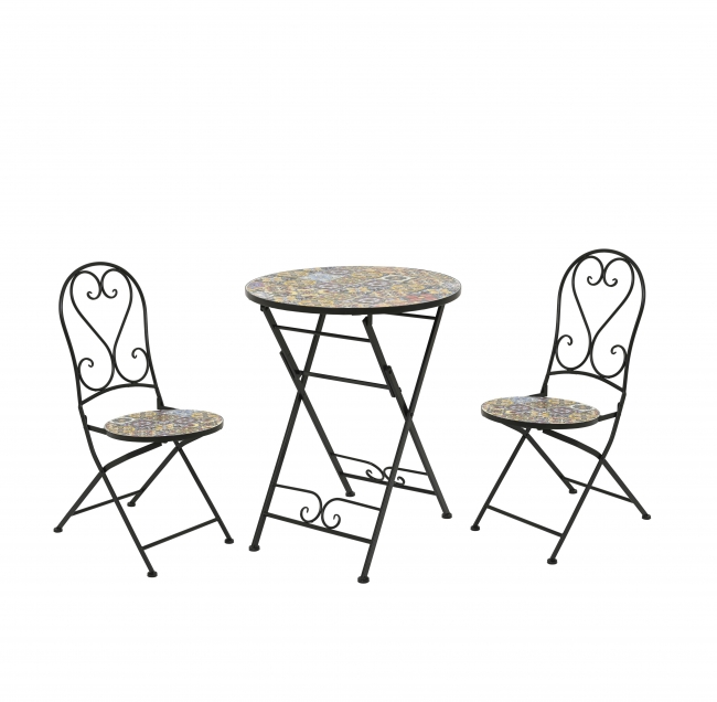  Bistro Set 3pcs ������� & 2 �������� "Braga" ��� ��� ������� Epilegin. 