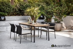 Τραπεζαρία Applebee 7pcs Αλουμίνιο & Teak Elle 1.80m από την εταιρία Epilegin. Τραπεζαρία Applebee 7pcs Αλουμίνιο & Teak Elle 1.80m από την εταιρία Epilegin.
