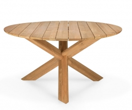 Teak Circle outdoor dining table 136cm από την εταιρία Epilegin. Teak Circle outdoor dining table 136cm από την εταιρία Epilegin.