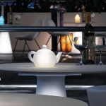  Φωτιστικό Led RGB Lyxo Design "Tea Light"  Φ22 x 14,5 cm 
