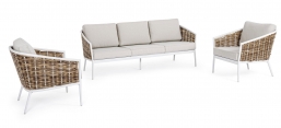 Σαλόνι Αλουμινίου Rattan 3pcs Maribella White από την εταιρία Epilegin. Σαλόνι Αλουμινίου Rattan 3pcs Maribella White από την εταιρία Epilegin.