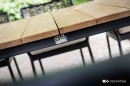  Τραπέζι Applebee Αλουμίνιο & Teak Milou Black 180X90cm 