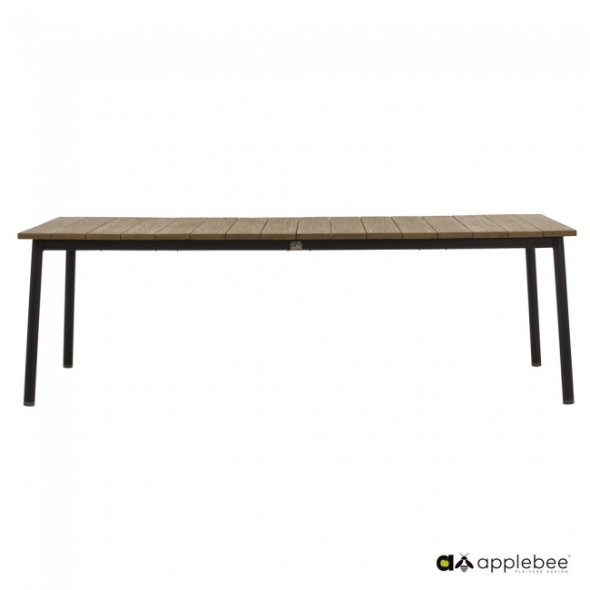  Τραπέζι Applebee Αλουμίνιο & Teak Milou Black 180X90cm από την εταιρία Epilegin. 