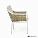   Applebee  Biculair Weaving Milou White 62X64X87cm 