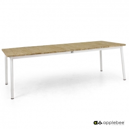 Τραπέζι Applebee Αλουμίνιο & Teak Milou White 180X90cm από την εταιρία Epilegin. Τραπέζι Applebee Αλουμίνιο & Teak Milou White 180X90cm από την εταιρία Epilegin.