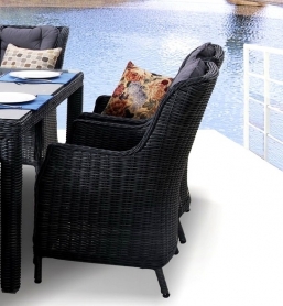 Πολυθρόνα Rattan Half Round Anais Dark Grey από την εταιρία Epilegin. Πολυθρόνα Rattan Half Round Anais Dark Grey από την εταιρία Epilegin.