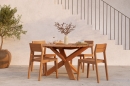  Teak Circle outdoor dining table 163cm 