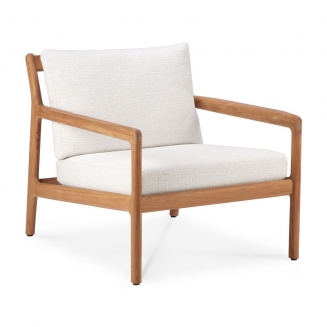 Teak Jack outdoor lounge chair off white 76X90cm