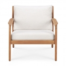  Teak Jack outdoor lounge chair off white 76X90cm 